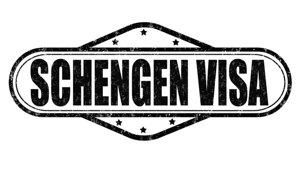 Carimbo de visto Schengen — Vetor de Stock