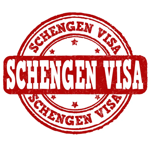 Schengen visa stamp — Stock Vector