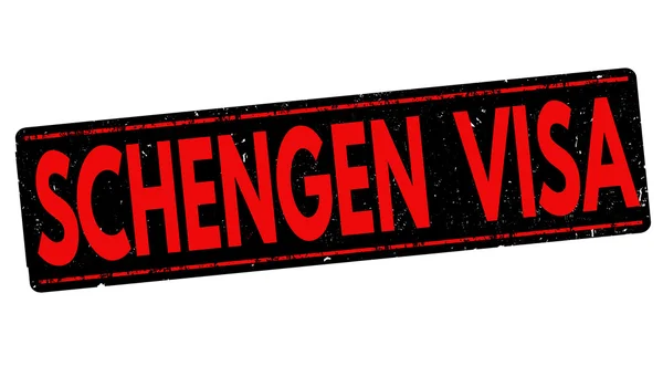 Timbre visa Schengen — Image vectorielle