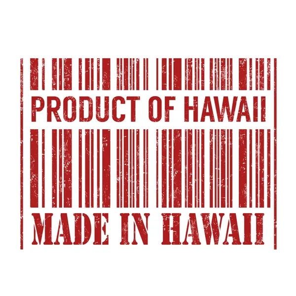 Product van Hawaï, gemaakt in Hawaii stempel — Stockvector