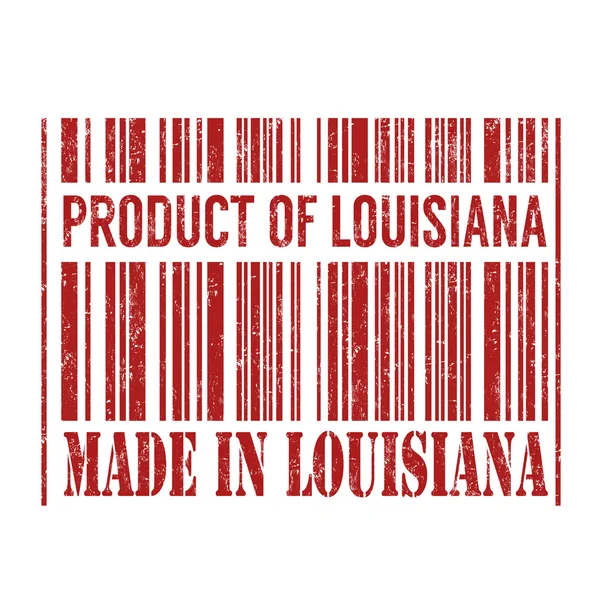 Product van Louisiana, gemaakt in Louisiana stempel — Stockvector