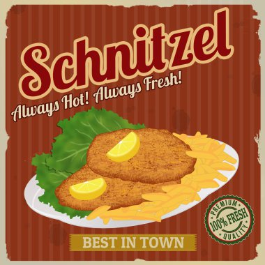 Şnitzel retro poster