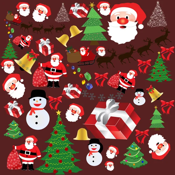 Textura de fundo com elementos de Natal — Vetor de Stock