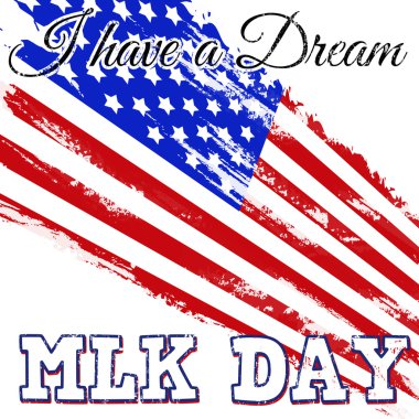 Martin Luther King Day typographic design clipart