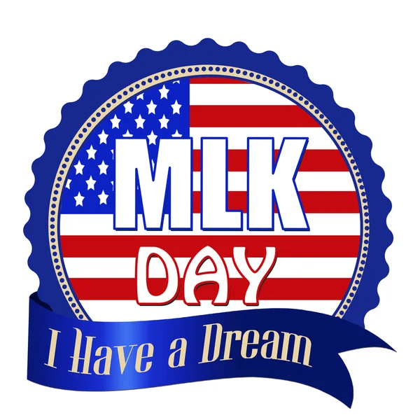 Martin Luther King Day  label, sticker or stamp — Stock Vector