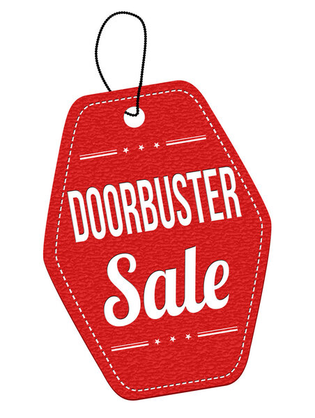 Торговая марка Doorbuster или ценник

