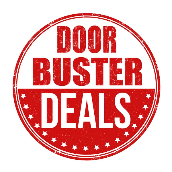 Doorbuster lida com selo —  Vetores de Stock