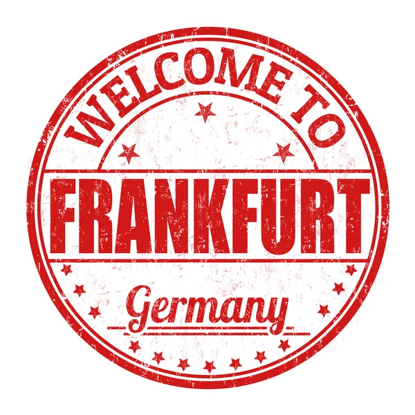 Welcome to Frankfurt  stamp — Stock Vector