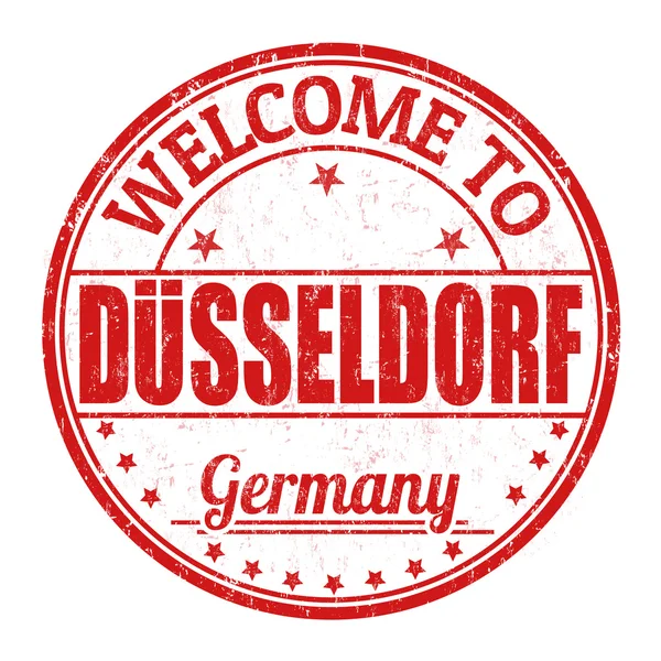 Welcome to Dusseldorf stamp — Stock Vector