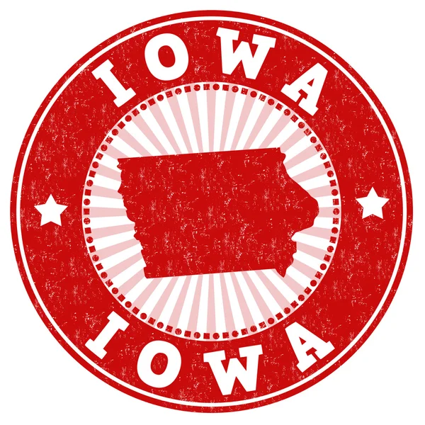 Sello grunge Iowa — Archivo Imágenes Vectoriales