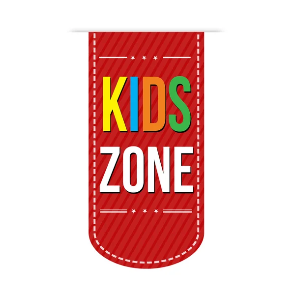 Diseño de banner de zona para niños — Vector de stock