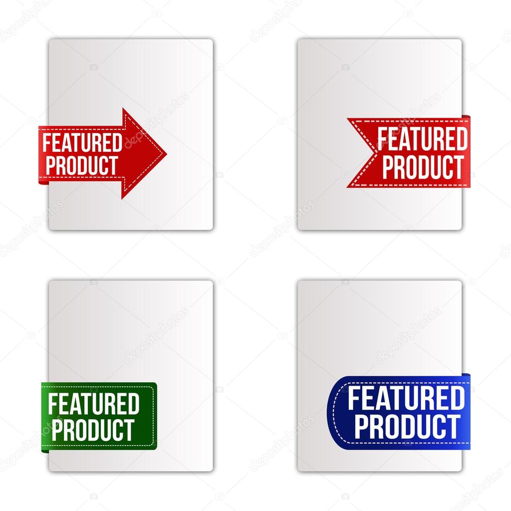 Featured product ribbons set 