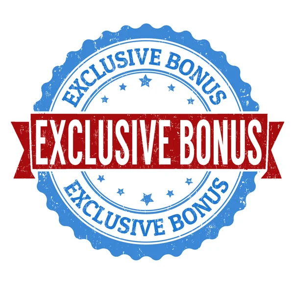 Exclusive bonus stamp — Stock Vector