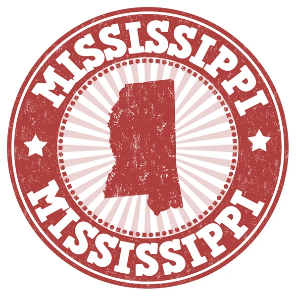 Mississippi francobollo grunge — Vettoriale Stock
