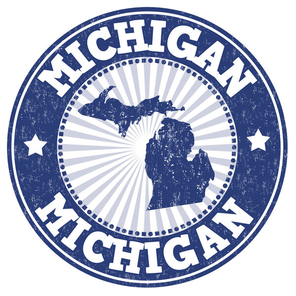 Michigan grunge stamp