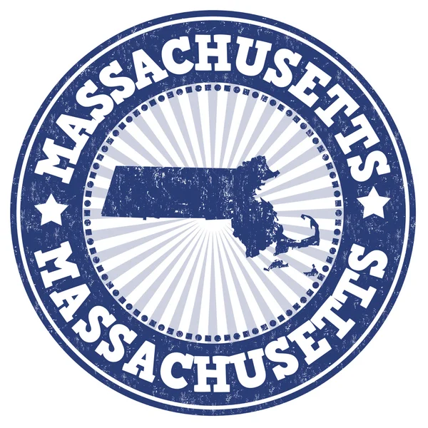 Massachusetts grunge stempel — Stockvector