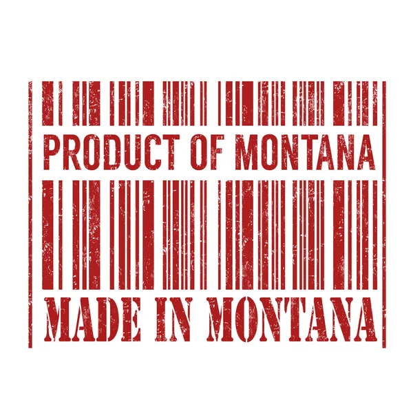 Produit du Montana, fabriqué dans le Montana code-barres — Image vectorielle