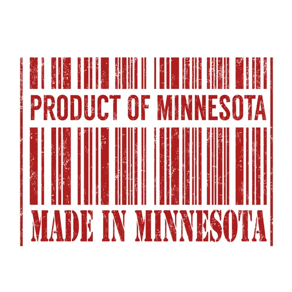 Produto de Minnesota, feito em Minnesota código de barras — Vetor de Stock
