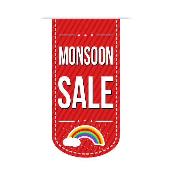 Diseño de banner de venta monzón — Vector de stock
