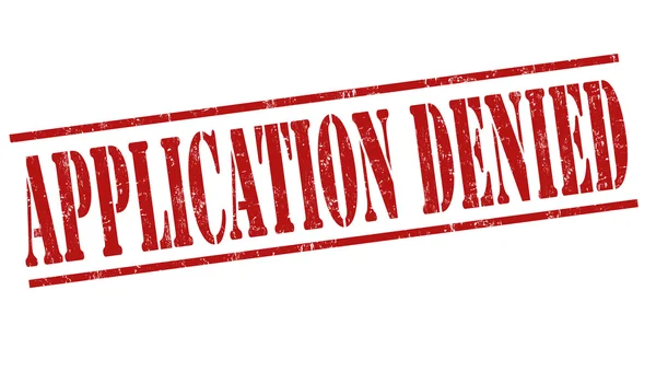 Application denied stamp — Stock Vector
