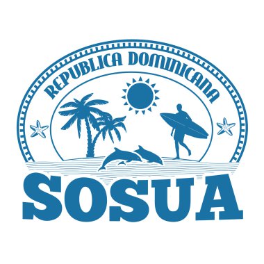 Sosua stamp or label clipart