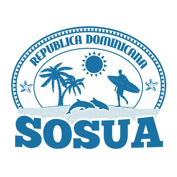 Sosua stamp or label — Stock Vector