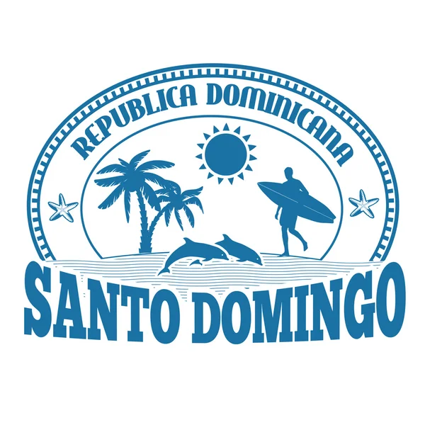 Santo Domingo stempel of label — Stockvector