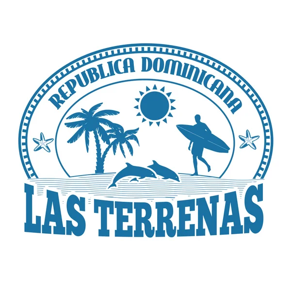 Las Terrenas stamp or label — Stock Vector