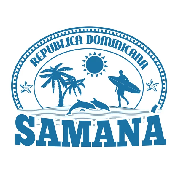 Sello o etiqueta de Samana — Vector de stock