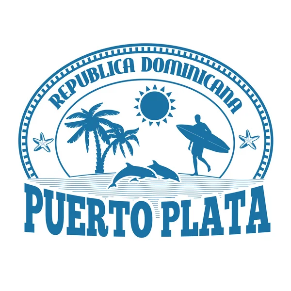 Puerto Plata stempel of label — Stockvector