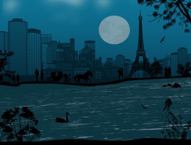 Eyfel Kulesi ve seine Nehri