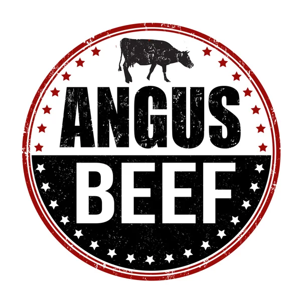 Carimbo de carne de bovino angus —  Vetores de Stock