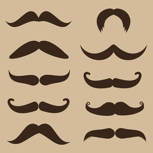 Conjunto de bigote — Vector de stock