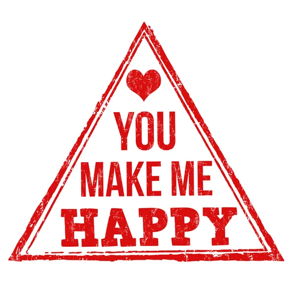 You make me happy stamp — Stock Vector