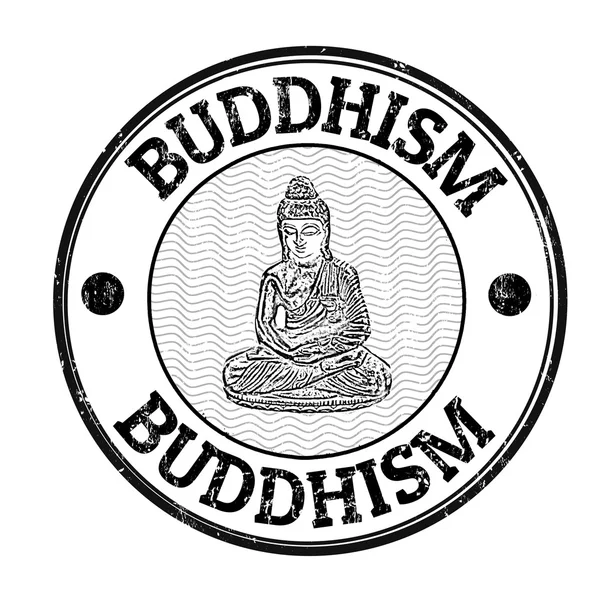 Buddhism grunge stamp — Stock Vector