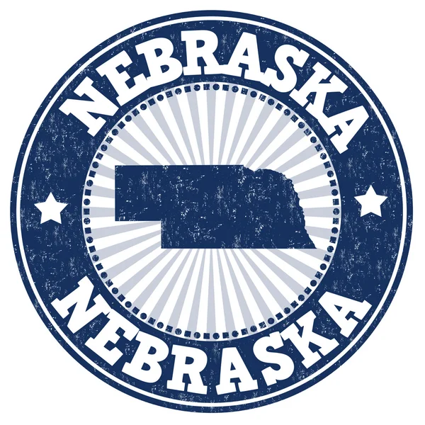 Timbre grunge du Nebraska — Image vectorielle