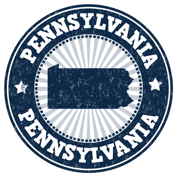 Pennsylvania francobollo grunge — Vettoriale Stock