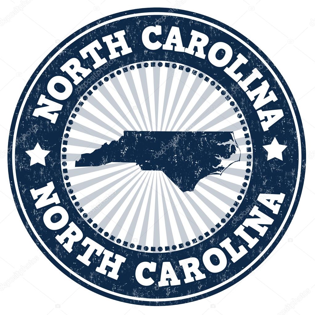North Carolina grunge stamp