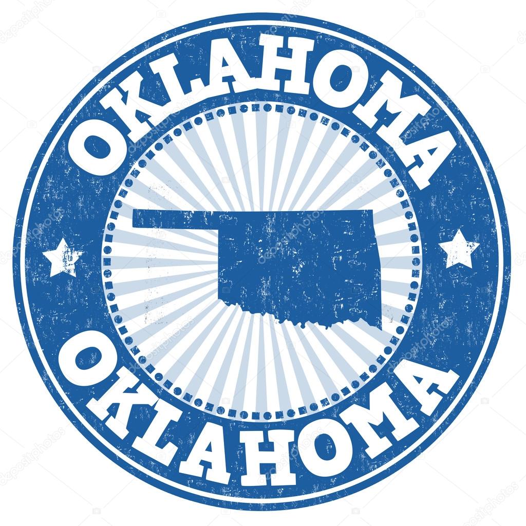 Oklahoma grunge stamp