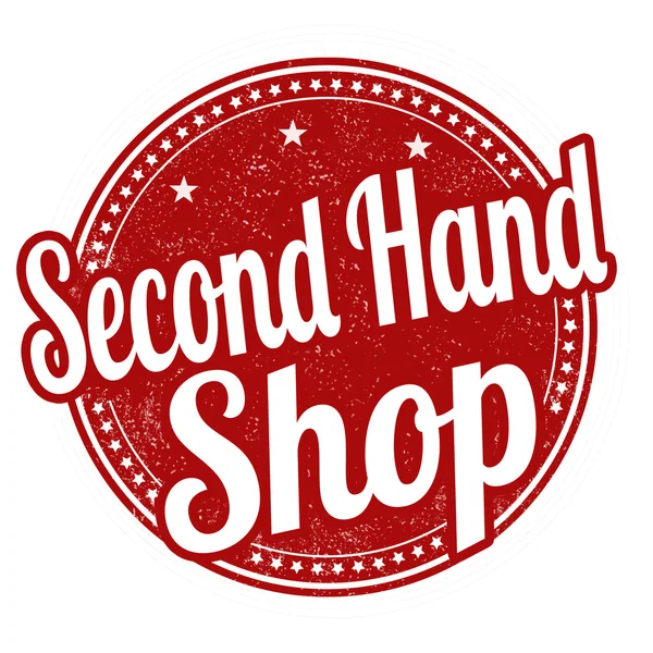 Tweedehands winkel stempel — Stockvector