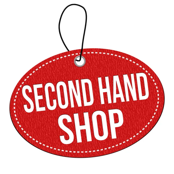 Second hand shop címke vagy ár — Stock Vector