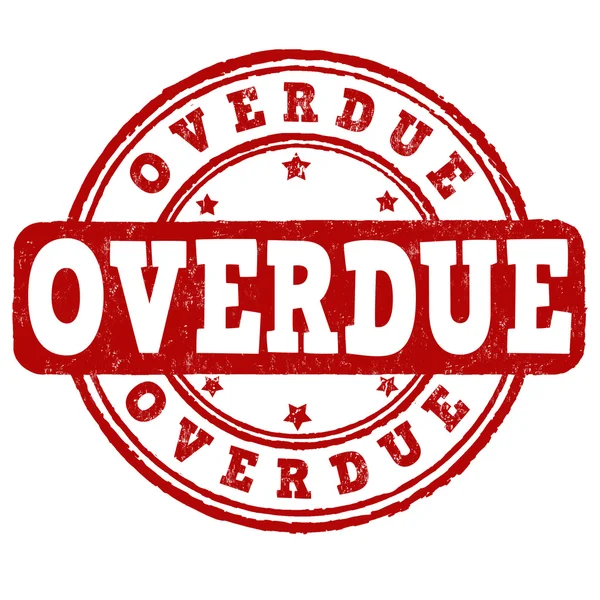 Overdue grunge stamp — Stock Vector