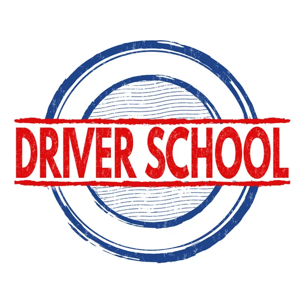 Driving school stämpel — Stock vektor