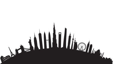 siyah Dünya Peyzaj cityscape