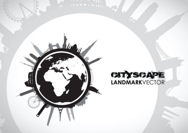 siyah Dünya Peyzaj cityscape