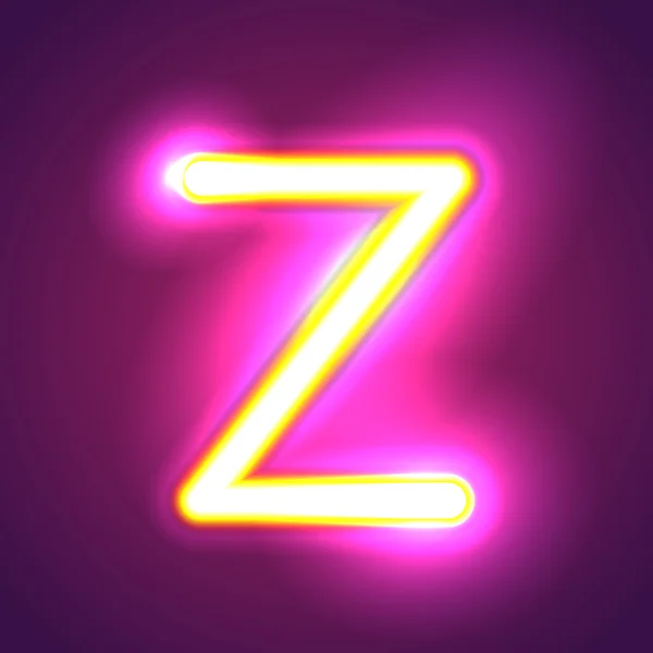 Z letter illumination — Stock Vector