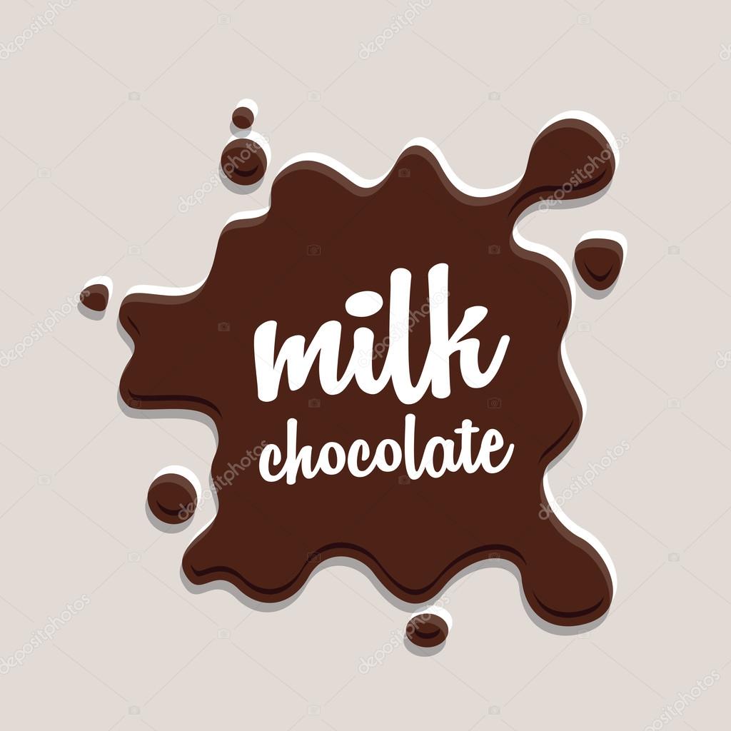 A milk chocolate splash