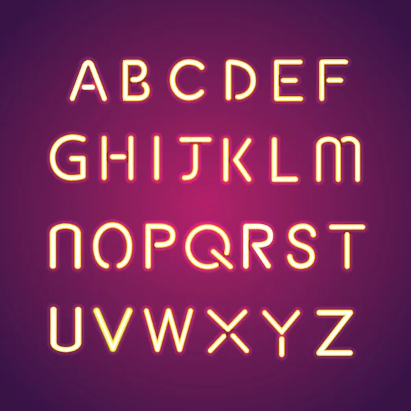 Alphabet illumination text group — Stock Vector