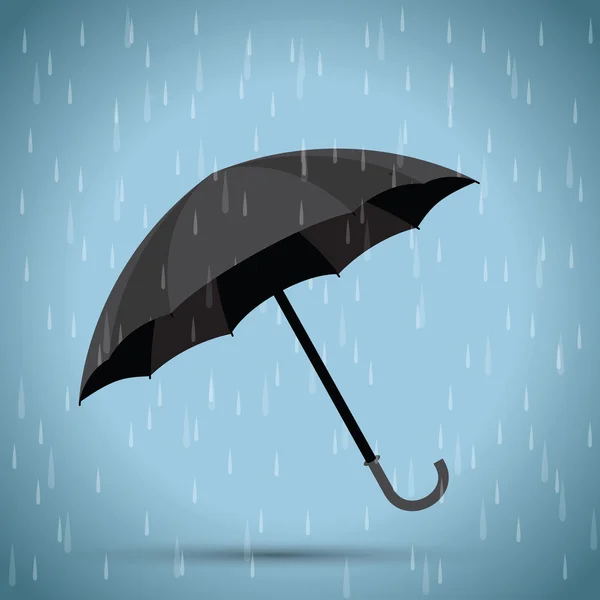 Ein schwarzer Regenschirm — Stockvektor