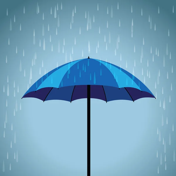 Un parapluie bleu — Image vectorielle